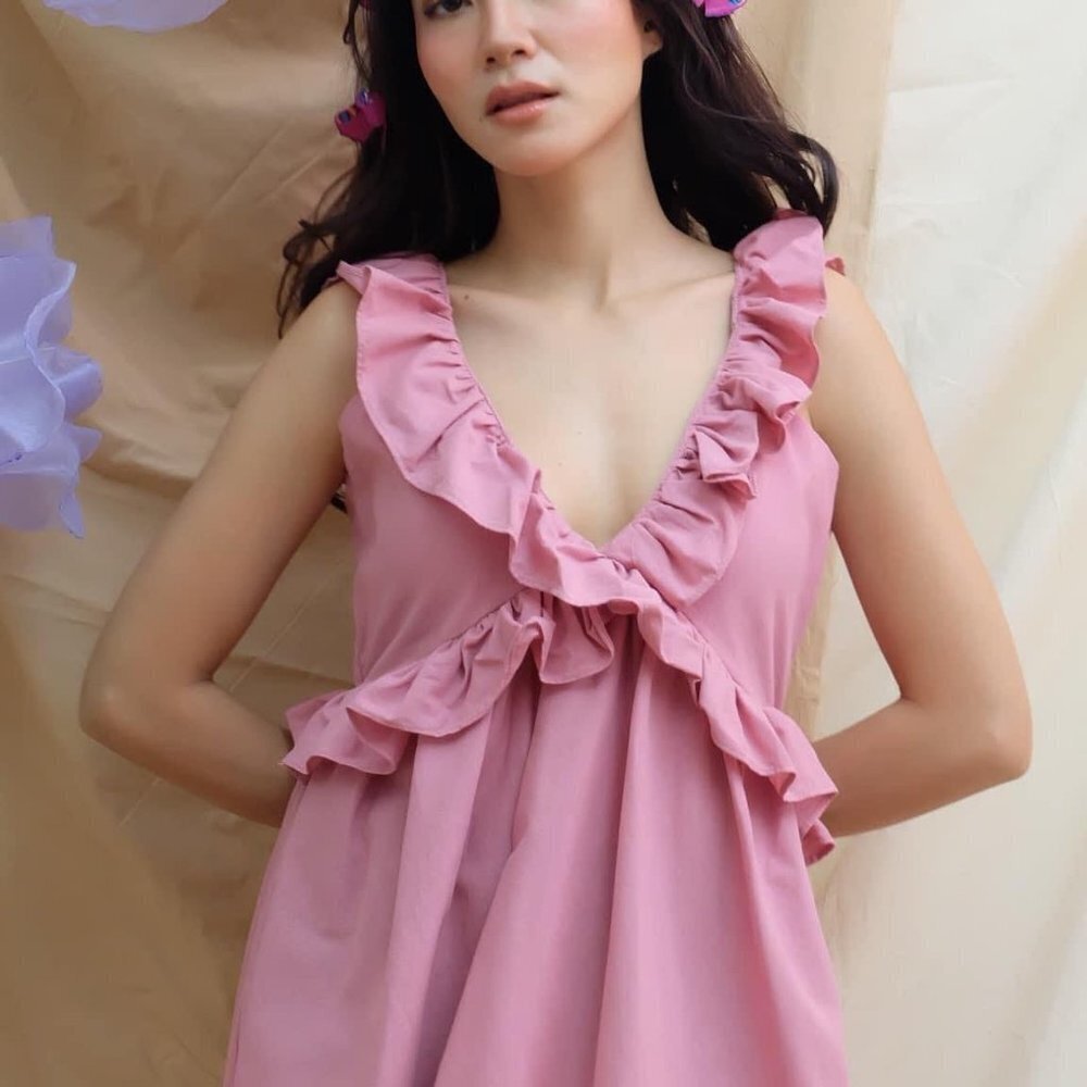 𝐑𝐔𝐅𝐅𝐋𝐄𝐃 𝐍𝐄𝐂𝐊 𝐌𝐈𝐃𝐈 𝐃𝐑𝐄𝐒𝐒 - Picture 7 of 12